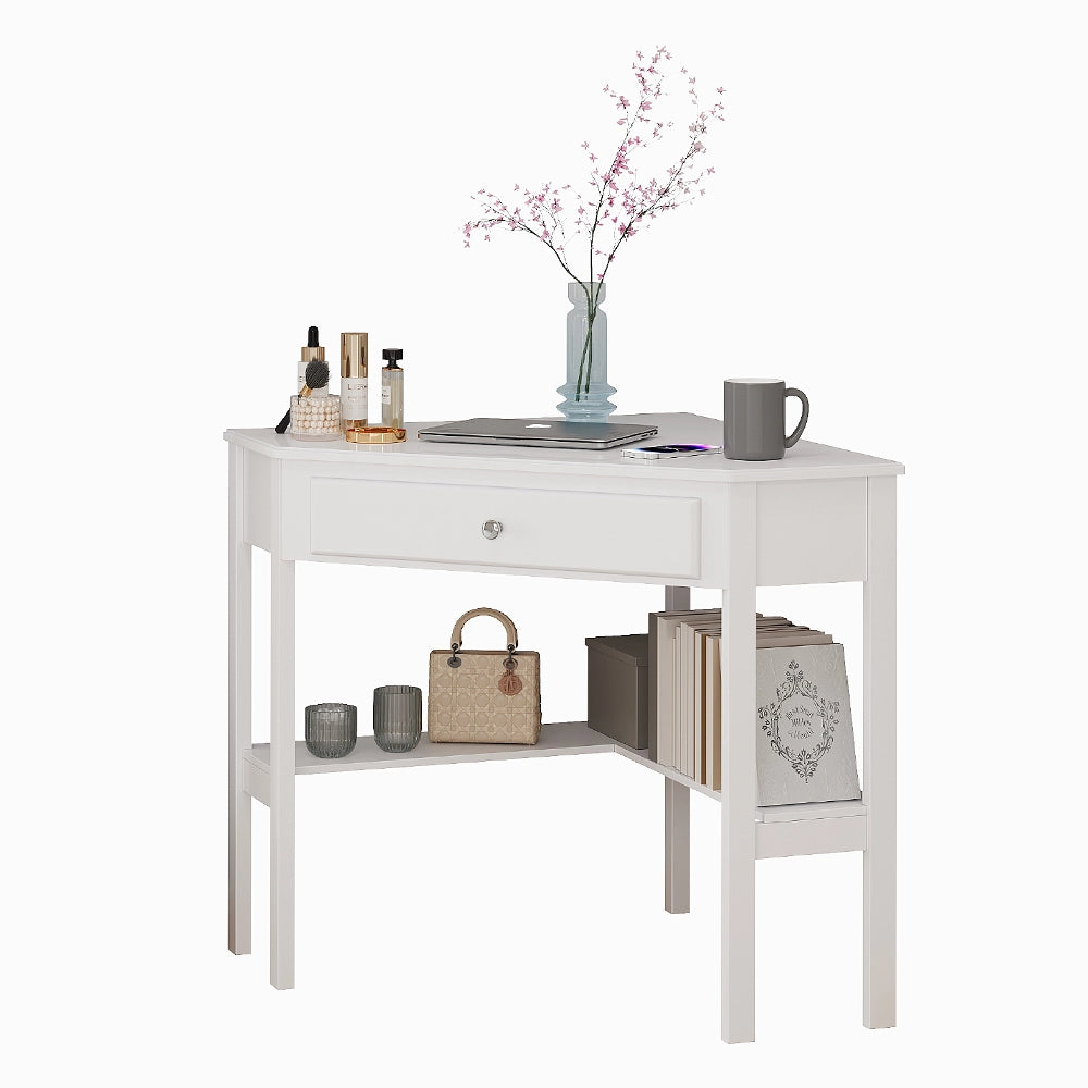 Vicco Scrivania angolare Bianco 75 x 71.6 cm
