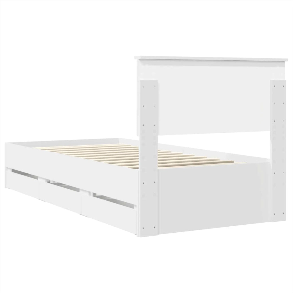 Struttura del letto Bianco 90 x 200 cm Legno Ingegnerizzato 3408026