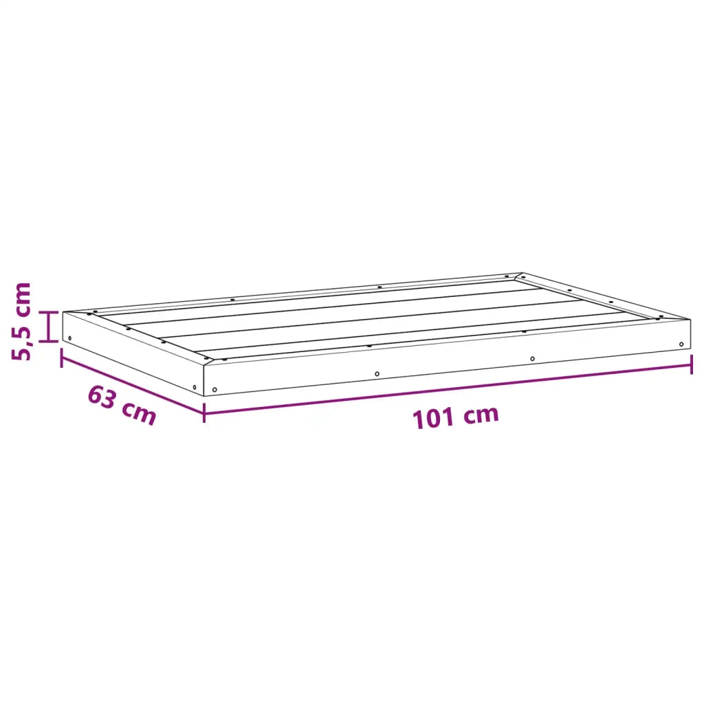 Piastra base per doccia Nero 101 x 63 x 5,5 cm WPC 42039040