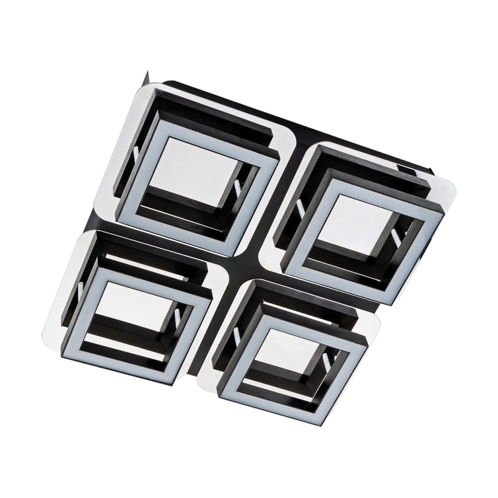 Plafoniera LED Struhm Lipsk 4 luci cromo/nero 25cm