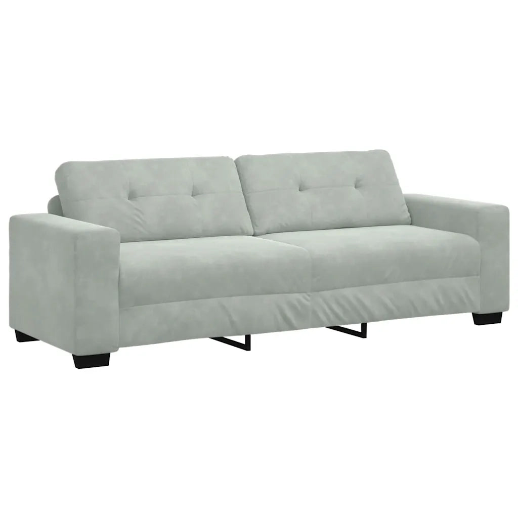 Set di divani 3 pcs Grigio chiaro 221 x 80 x 80 cm Velluto 3324639