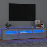 Mobile Porta TV con Luci LED-Mobile per TV-Credenza TV Grigio Sonoma 180x35x40 cm