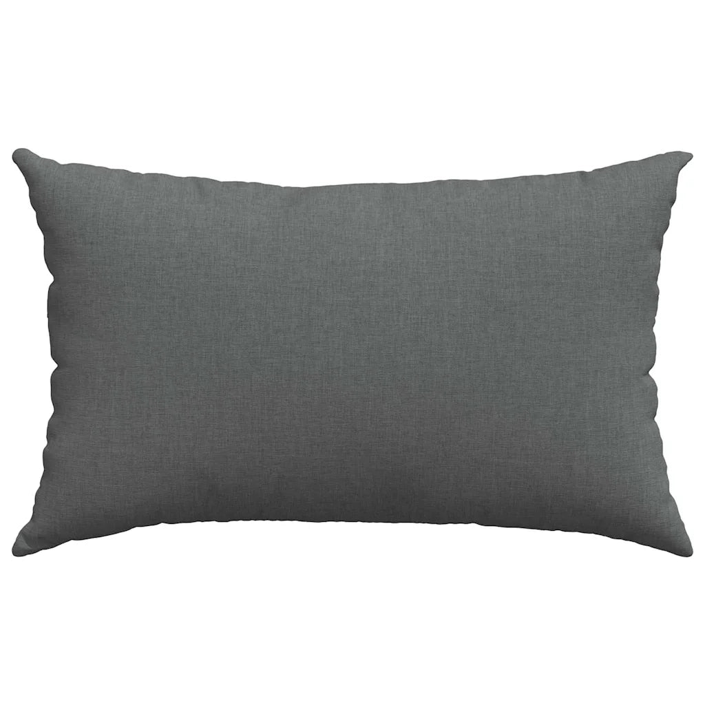 Cuscini da Divano 2 pz | Cuscini per sedie Grigio scuro 50 x 30 cm Tessuto