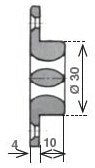 Guida cinghia verticale in nylon per omega