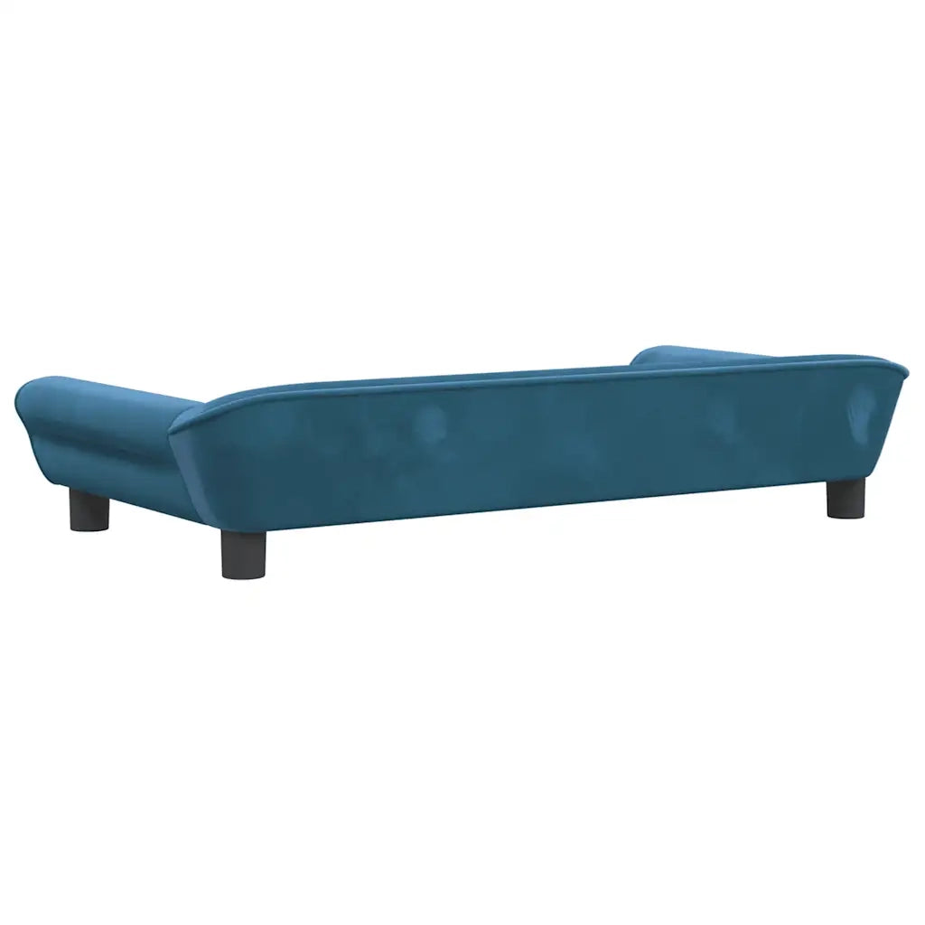 Divano per Bambini-Sofa-Divanetto Blu 100x50x26 cm in Velluto