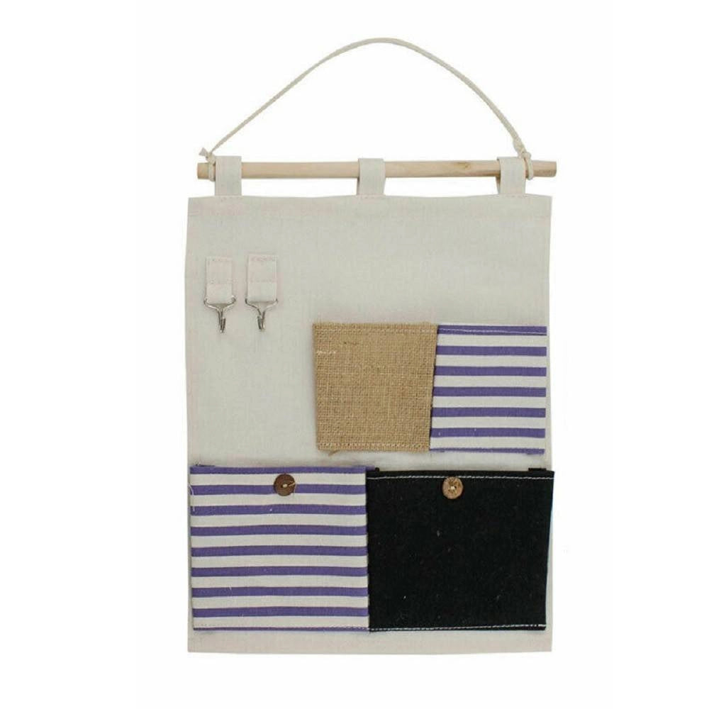 Trade Shop - Porta Oggetti Organizer Appendere 4 Tasche Tessuto Bagno Camera Multiuso 10480 -