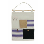 Trade Shop - Porta Oggetti Organizer Appendere 4 Tasche Tessuto Bagno Camera Multiuso 10480 -
