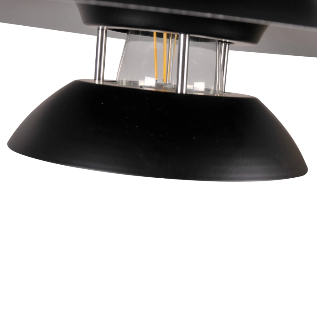 Lampada a sospensione Berit nera metallo Ø35 E27 Polux