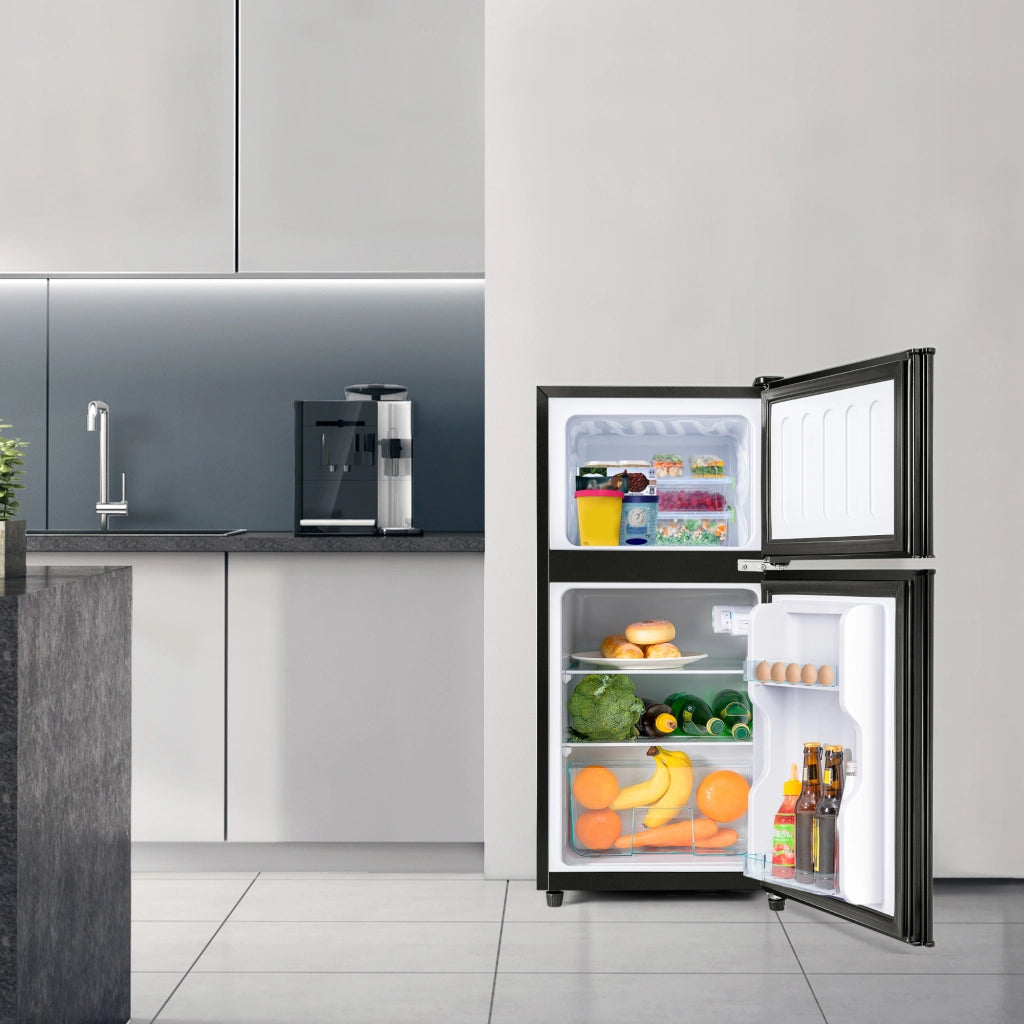 Frigorifero Combinato con Congelatore ¨C MINIMAL ¨C 86.8x45.5 cm, 60L, LED, Nero Premium, Classe E