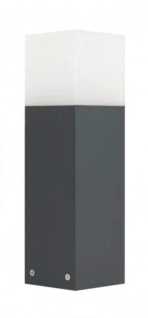 Paletto luce esterno 33cm E27 grigio scuro IP44 SU-MA Cube CB-330