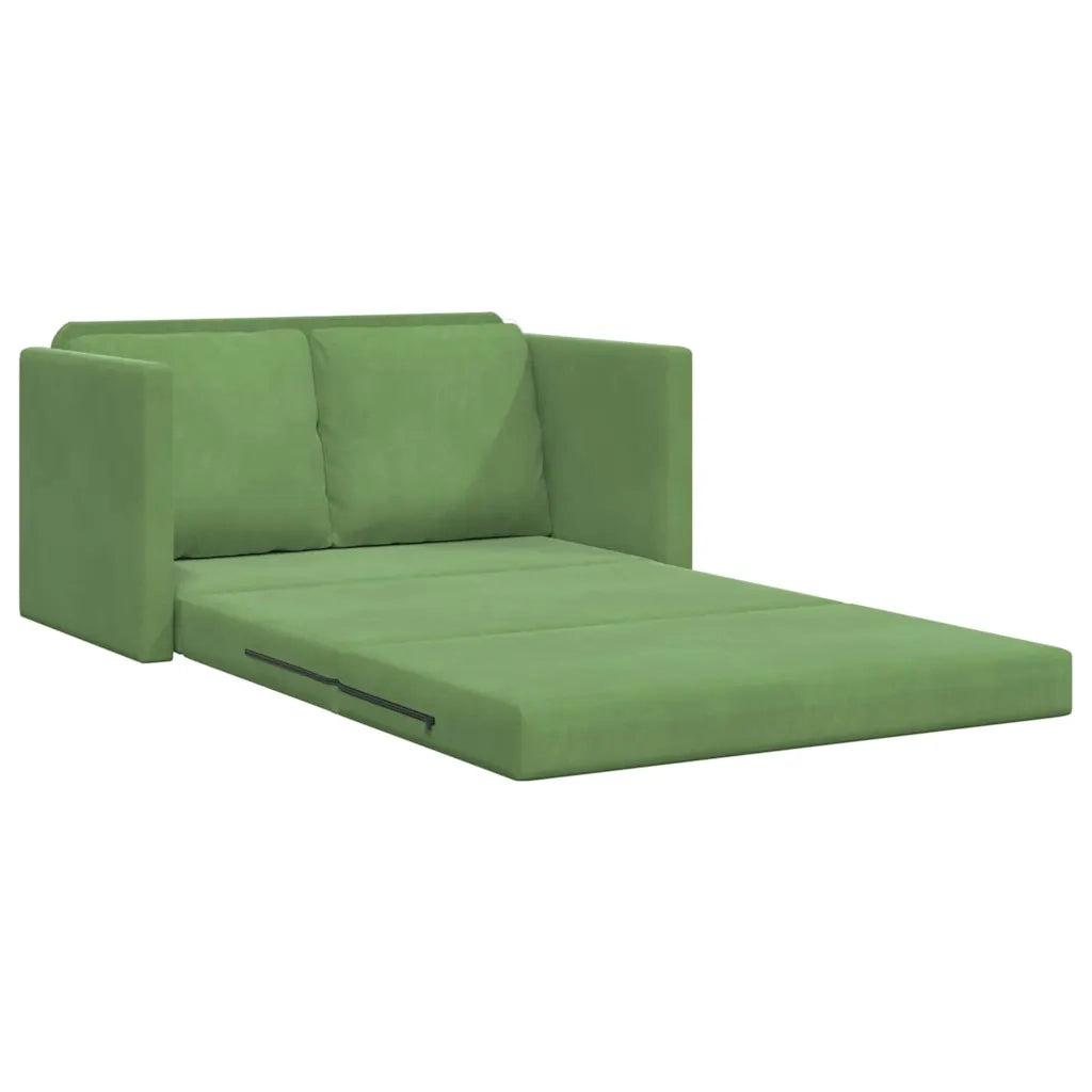 Divano letto-Sofa Letto-Daybed Verde chiaro 204 x 122 x 60 cm Velluto
