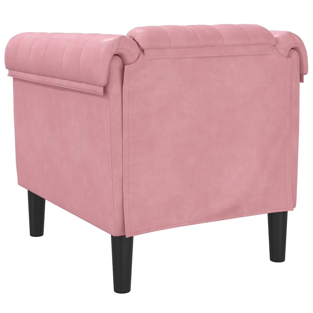 Poltrona | Sedia Relax Rosa in Velluto