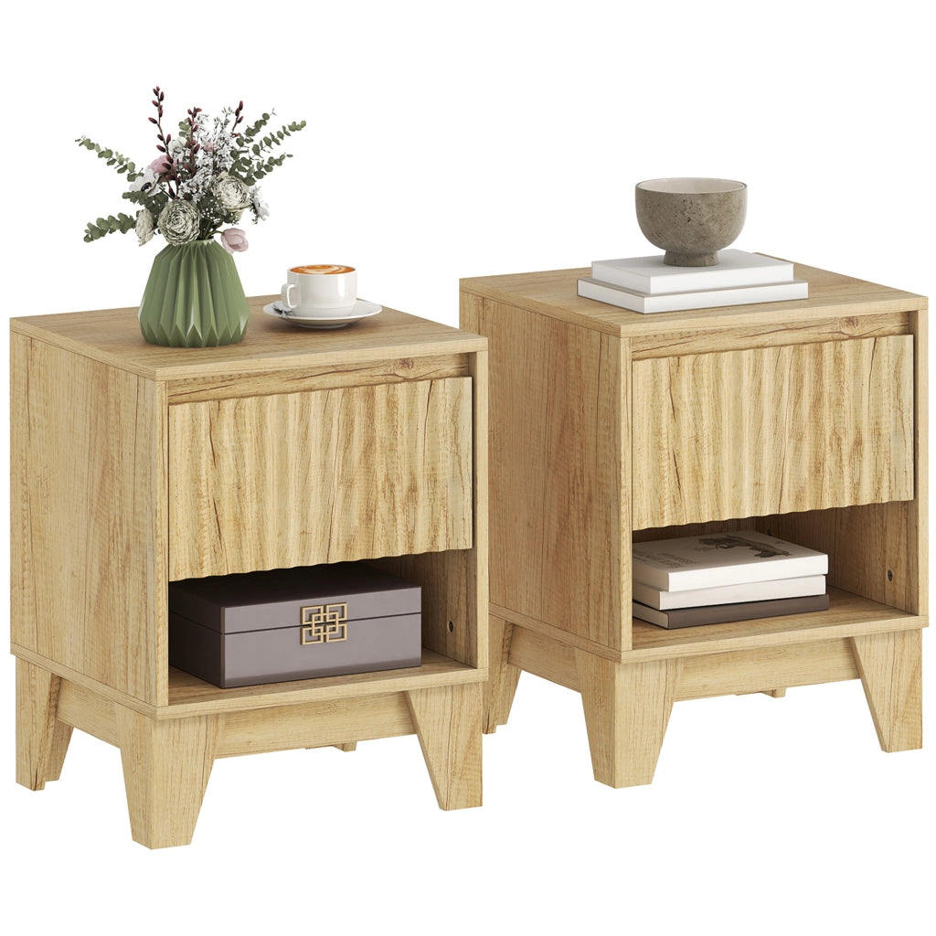 Tavolino da notte ¨C zephmum ¨C 43x40x55cm naturale