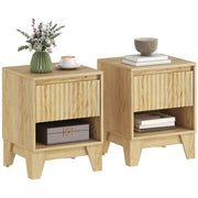 Tavolino da notte ¨C zephmum ¨C 43x40x55cm naturale