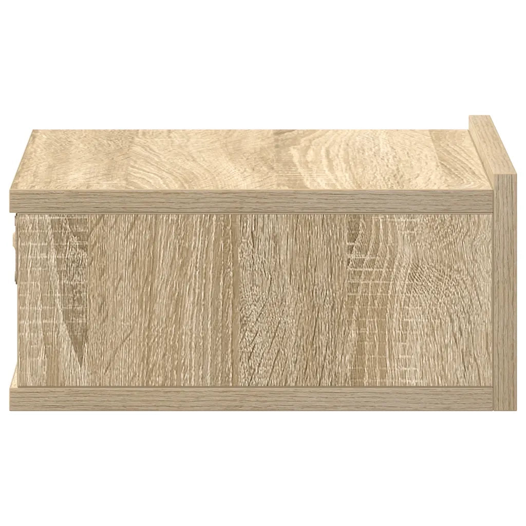 Comodini Pensili 2pz-Set di 2 Tavolino da notte Rovere Sonoma 40x30x15cm Legno Multistrato