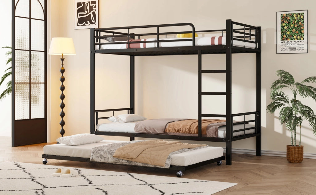 Letto a castello estraibile - Xylo - 90x200/90x190 - Nero