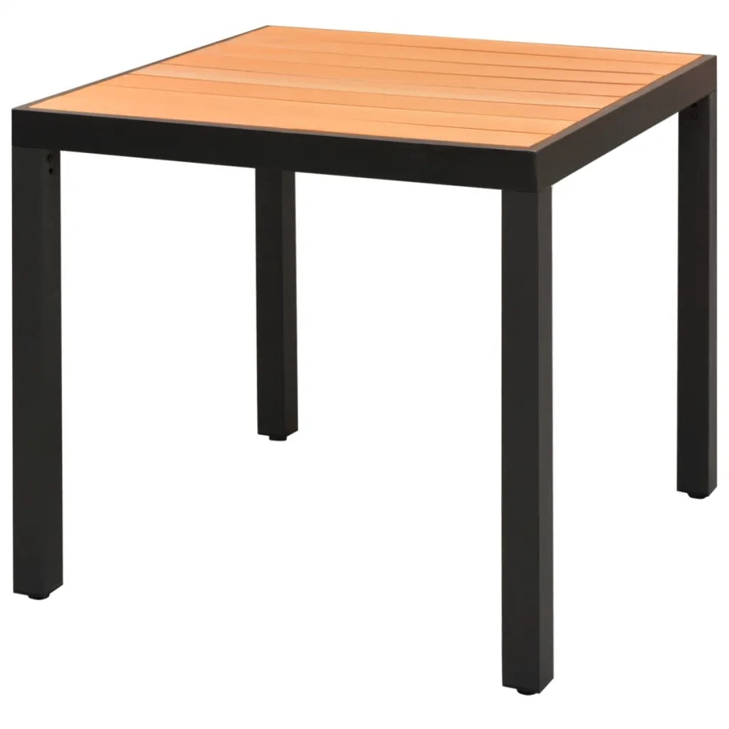 Set da Pranzo da Giardino 5 pz in Rattan PVC Nero e Marrone 3060107