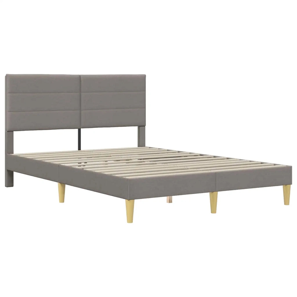 Letto matrimoniale | Letto per adulti | Struttura del letto con testiera Tortora 160 x 200 cm Tessuto