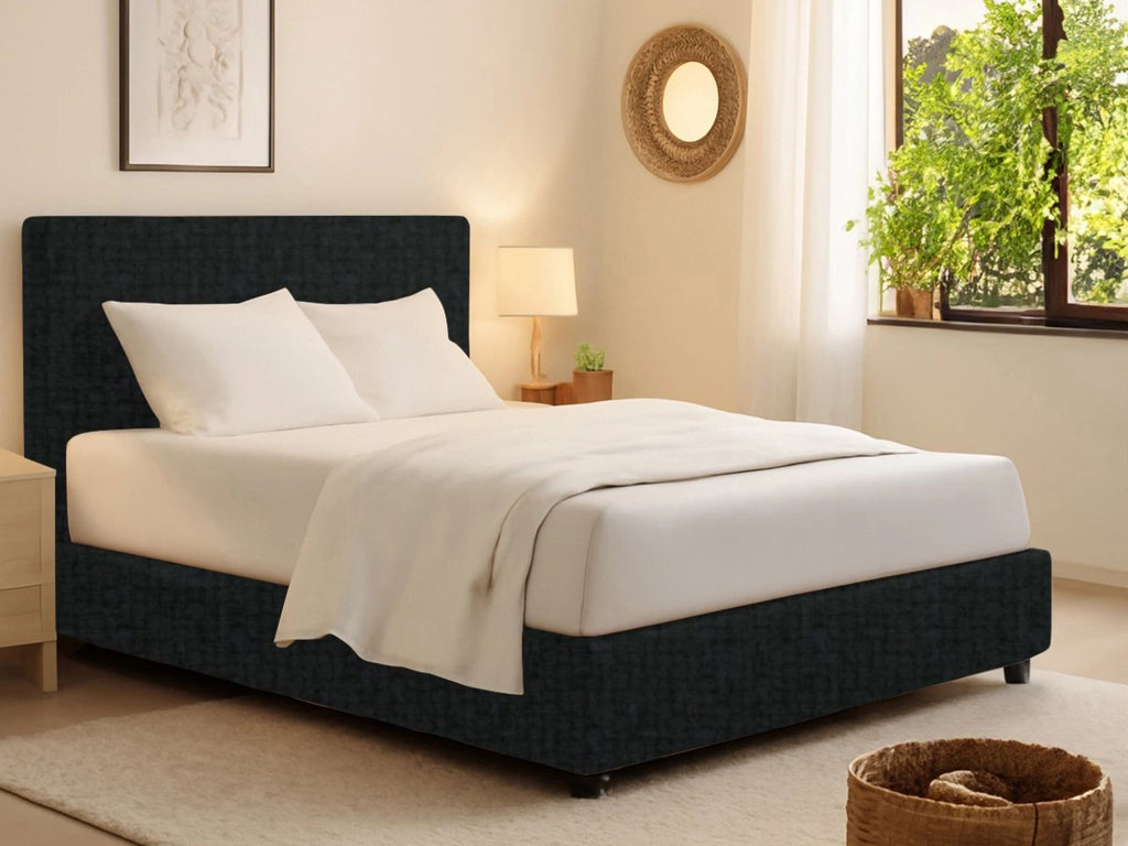 Rugby, Letto Singolo Sfoderabile Made in Italy, Grigio Scuro