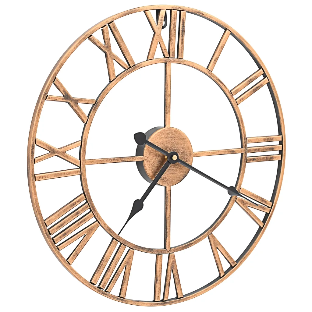 Orologio da Parete in Metallo 40 cm Dorato 283860
