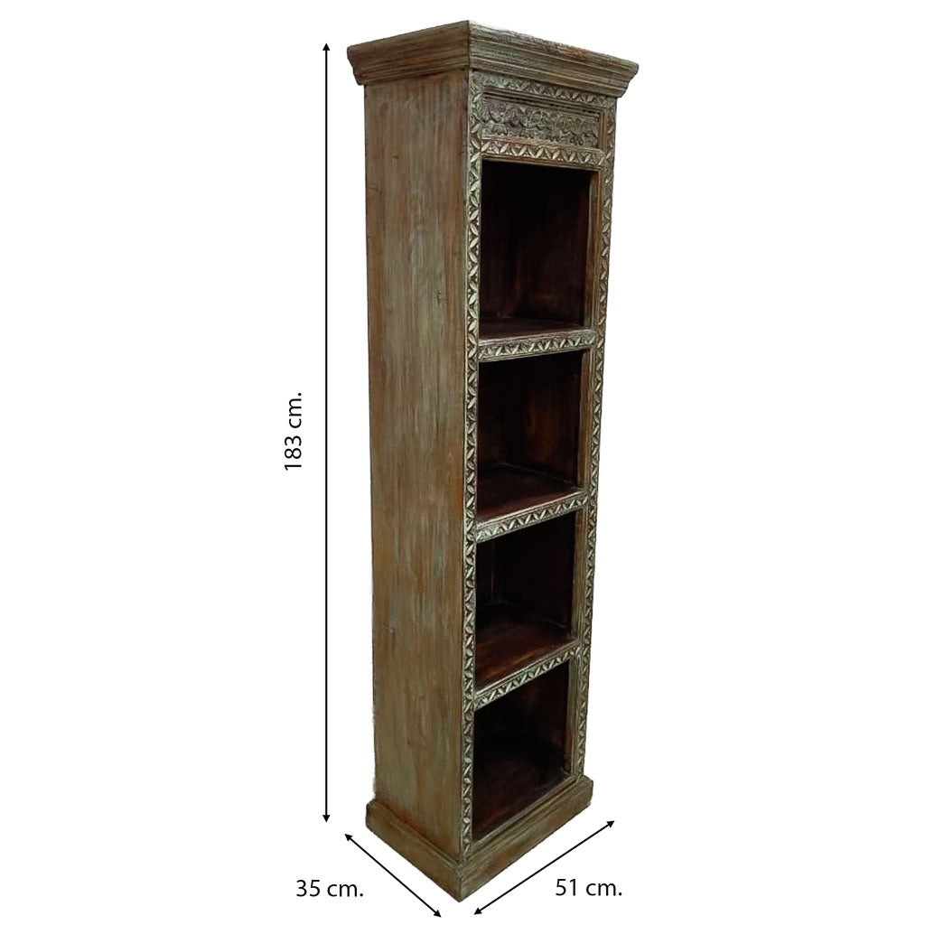 Libreria in legno artigianale, 51x35x183h cm