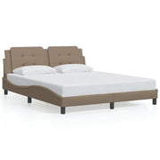 Letto matrimoniale | Letto per adulti | Giroletto senza Materasso Zadar Cappuccino 160x200 cm in Similpelle