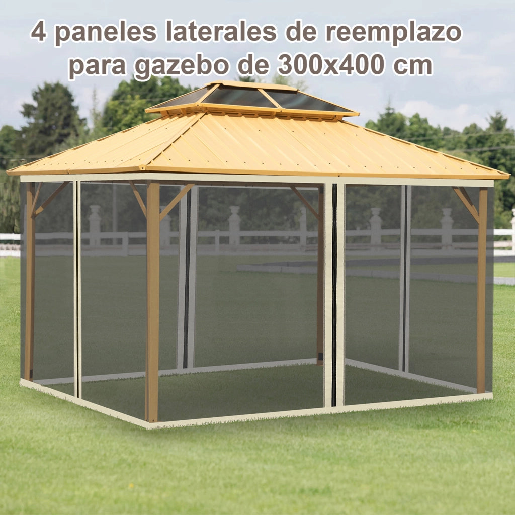 Pannelli Laterali per Carpa da Giardino ¨C zephmum ¨C Grigio 3.5x2 m