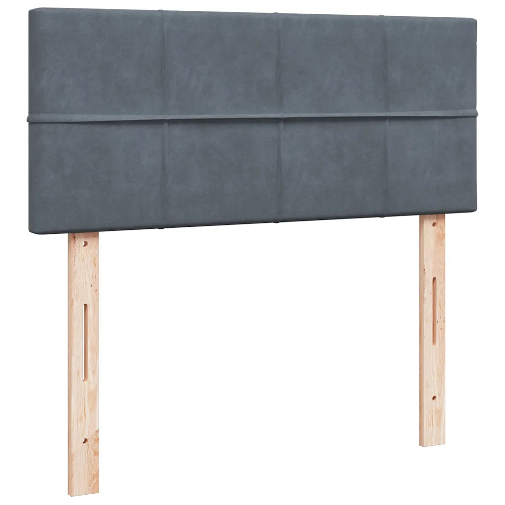 Pouf Letto con Materasso e LED Grigio Scuro 120x190cm Velluto 3312609