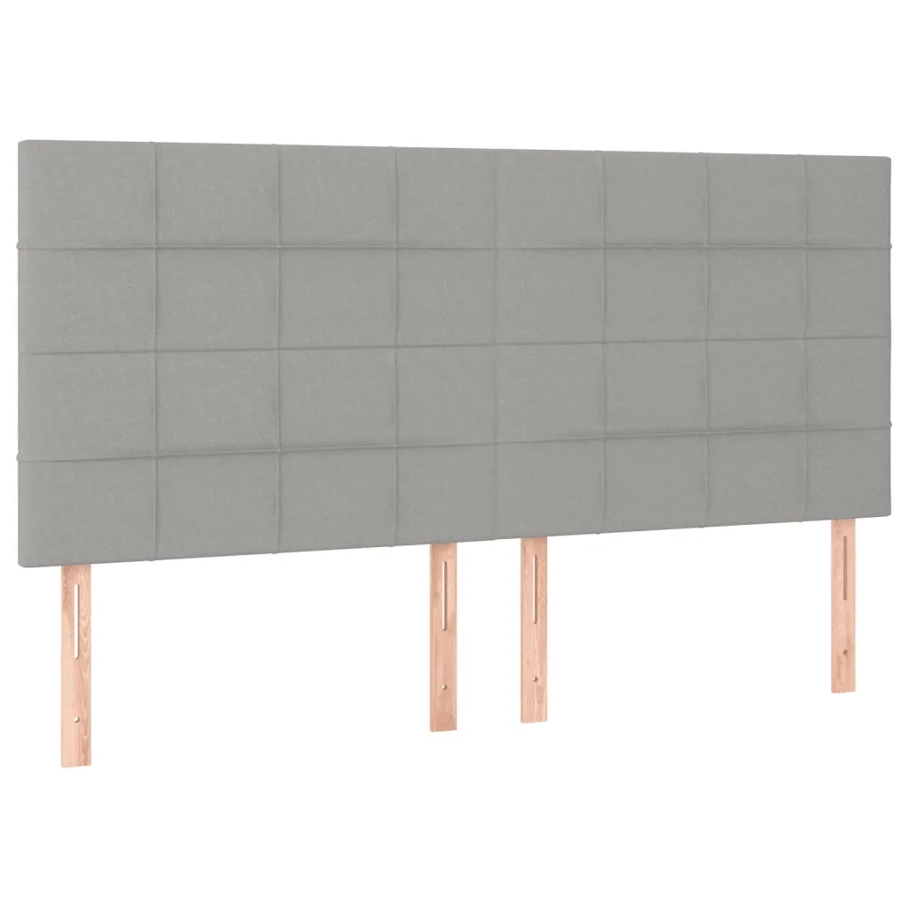 Giroletto a Molle con Materasso Grigio Chiaro180x200 cm Tessuto 3132009