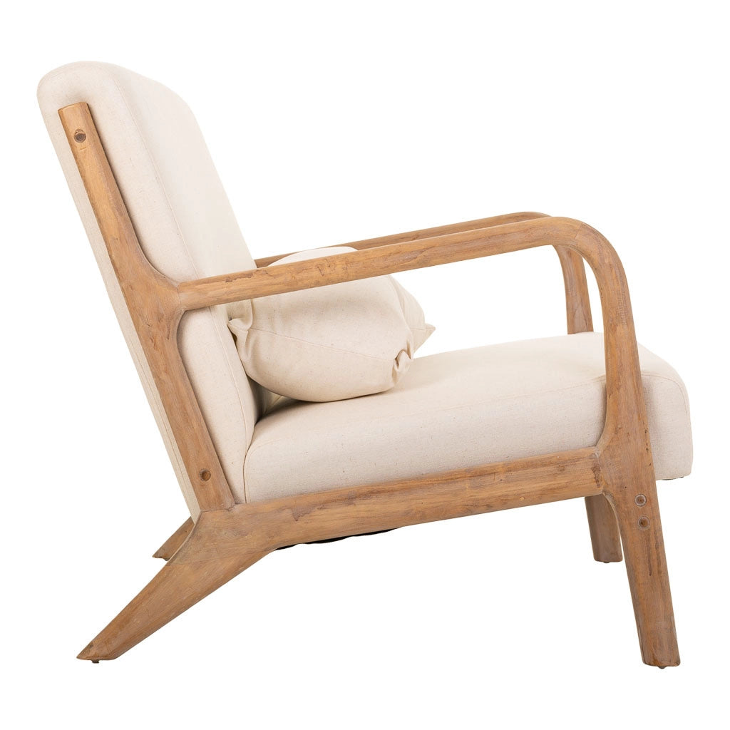 Poltrona in legno marrone 66x85x74