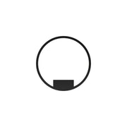 Maytoni Applique moderna Rim 1 luce LED integrato nero alluminio