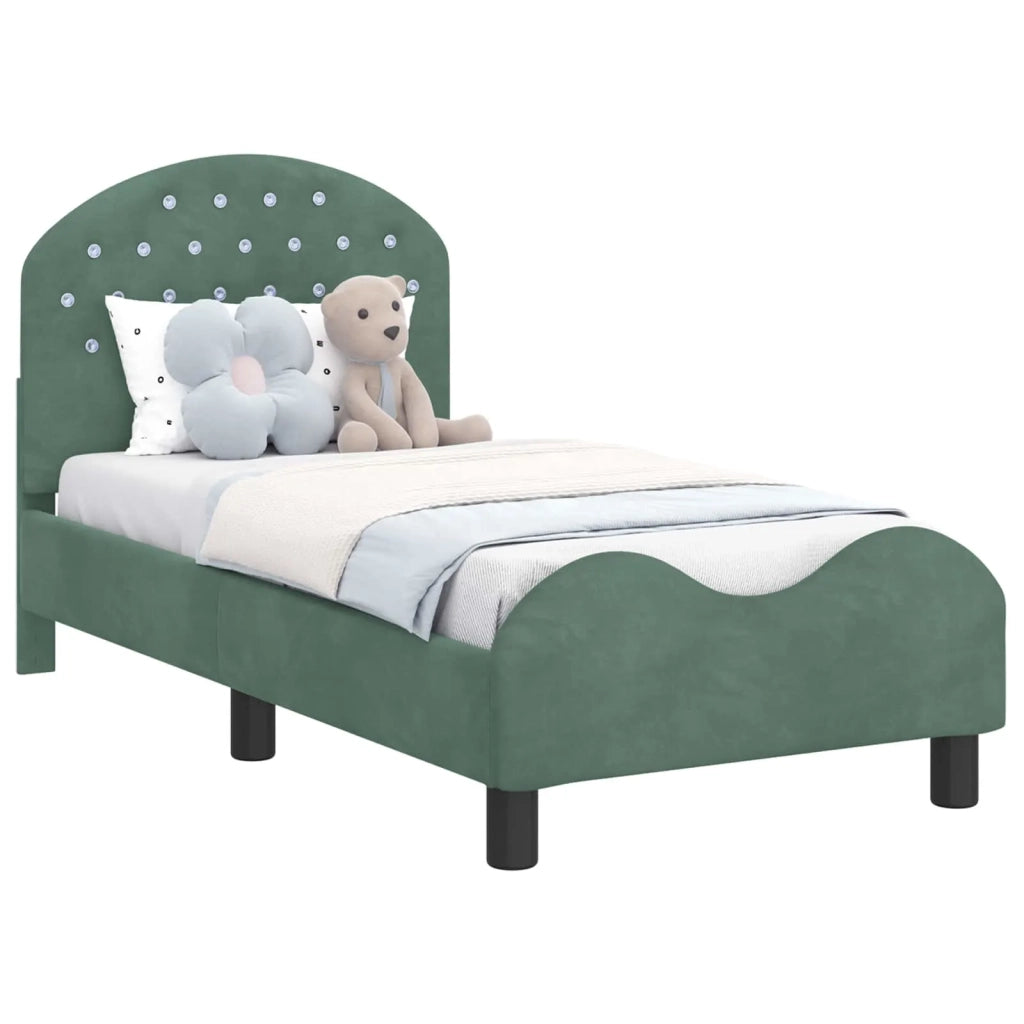 Struttura letto per bambini con testata Verde Mare 70 x 140 cm 42011104