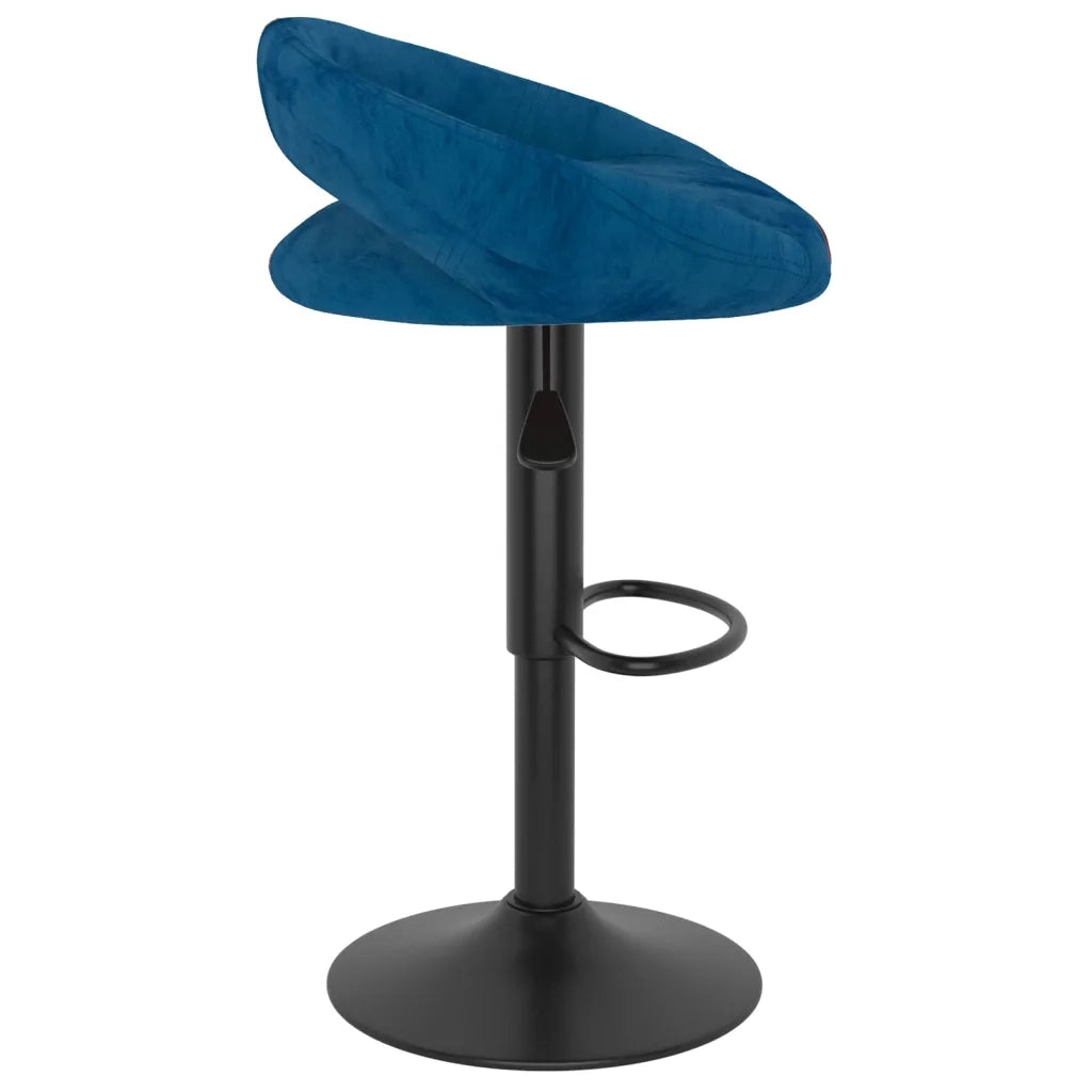 Sgabelli da Bar 2 pz Blu in Velluto 333273