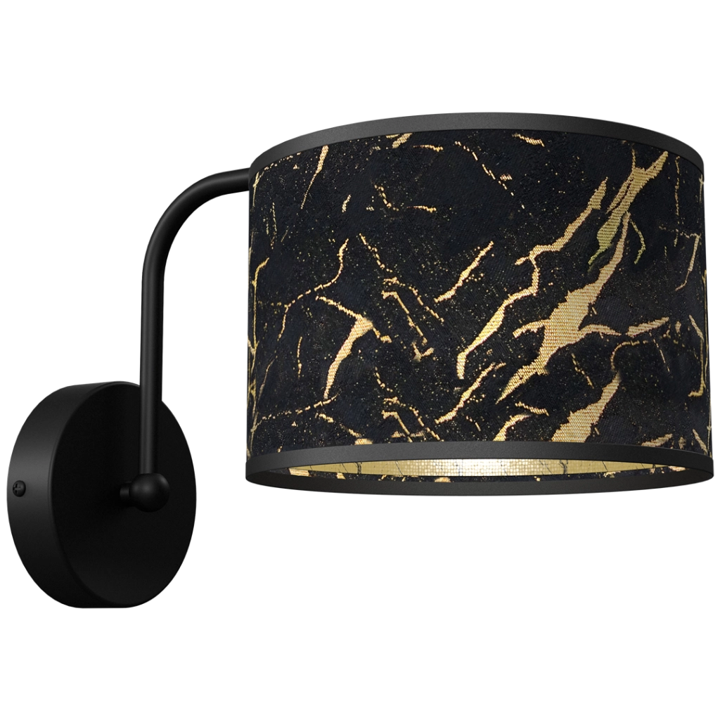 Applique interno 1 luce SENSO Milagro nero/ottone E27 60W