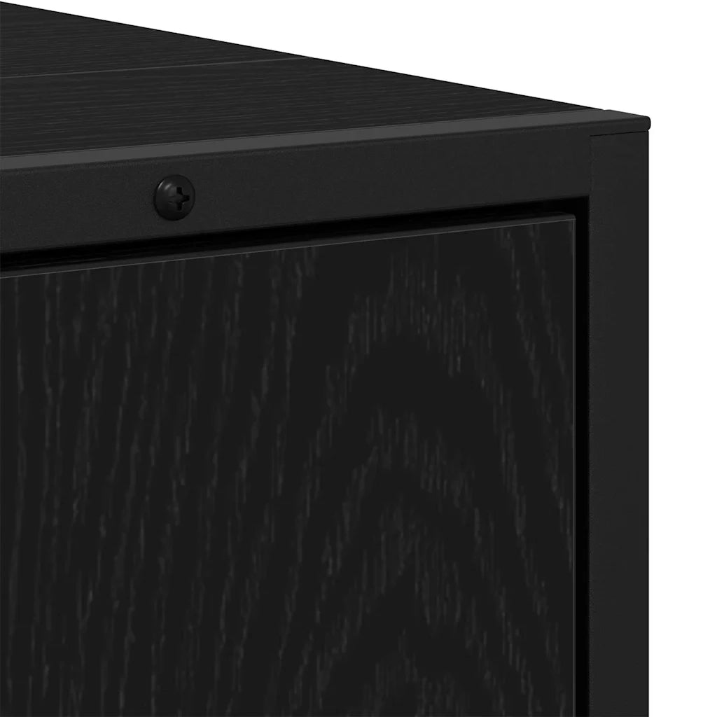 Set di mobili per il bagno 2 pcs Nero Legno multistrato 3334329