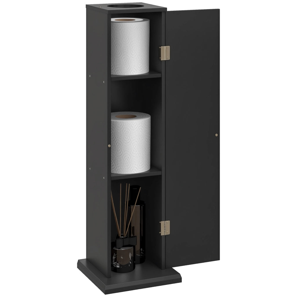 Mobile bagno con portarotolo 3 livelli ¨C Minimal ¨C nero