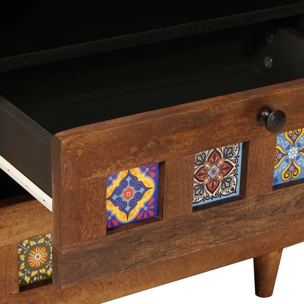 Comodino | Armadio da Notte | Mobiletto da notte con cassetto Marrone 50 x 33 x 62 cm