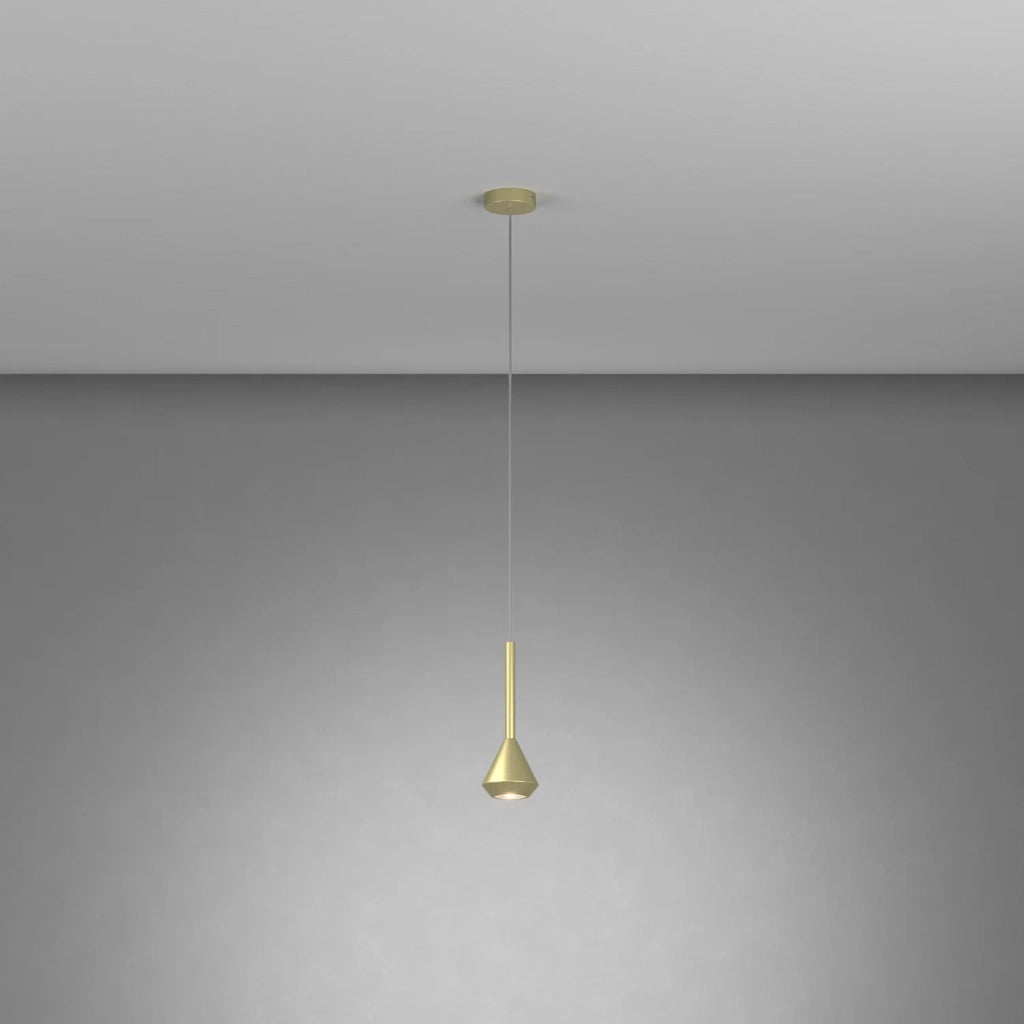 Sopsensione Moderna Aygo Metallo Ottone 1 Luce Gu10