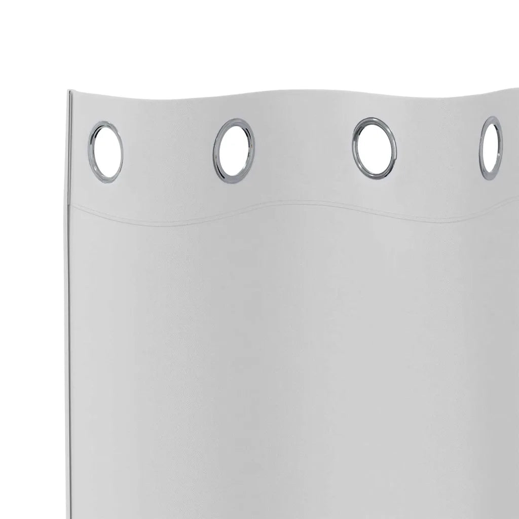 Tende Blackout con Anelli 2 pz Grigio Chiaro 245 x 140 cm 4107351