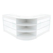 Set Bancone Bianco Apollo LED K1200 LM60 con Vetrina Espositiva 3 Ripiani