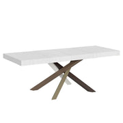 Tavolo allungabile 180/284x90 cm Volantis Premium colore bianco frassino gambe multicolore 4/C