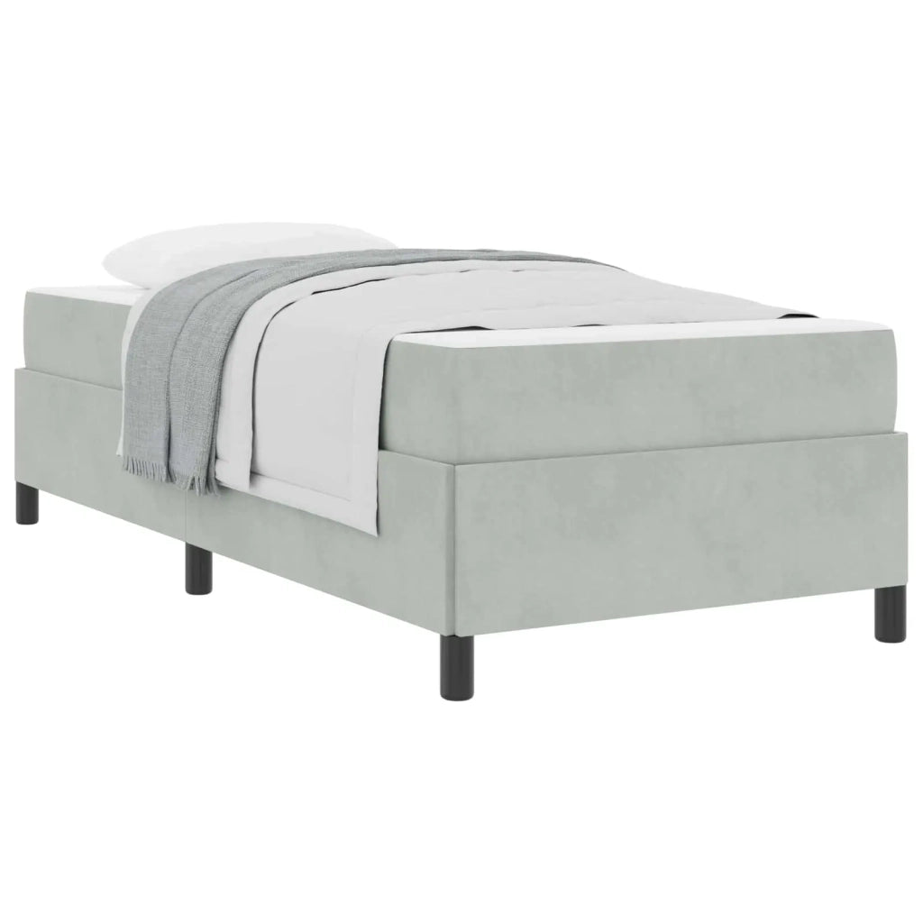 Struttura del letto-Giroletto Grigio chiaro 90 x 200 cm Tessuto 461926