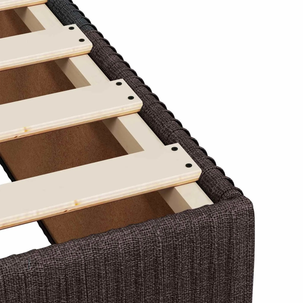 Letto Box Spring LED con Materasso Marrone Scuro 80 x 200 cm 3455730