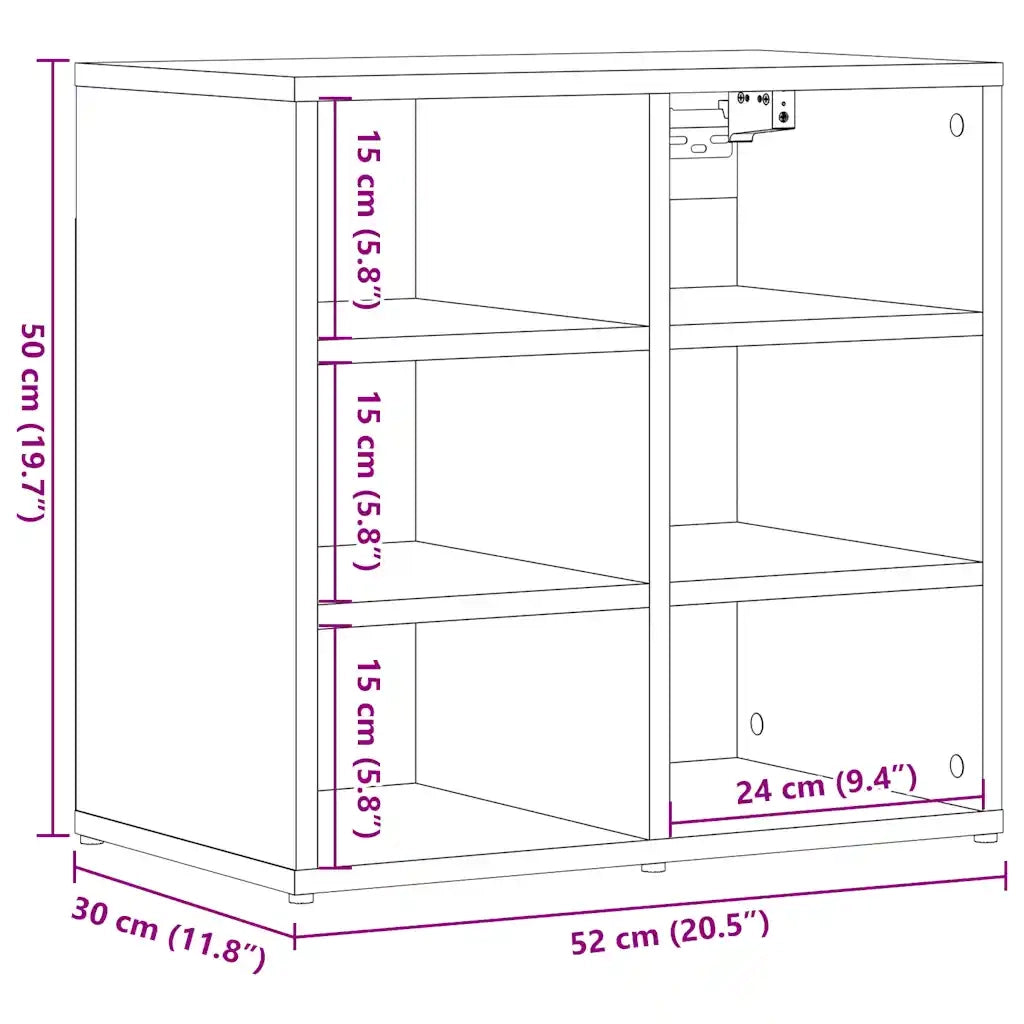 Scarpiera | Mobile per scarpe Legno Antico 52x30x50 cm