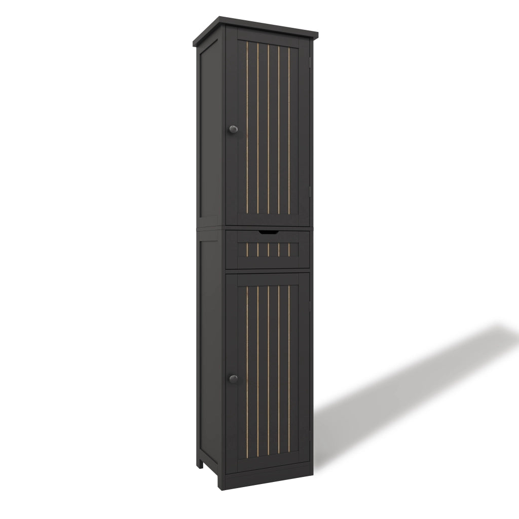 ARMADIO DA CUCINA 170x40x30 cm MDF Nero con 4 ripiani regolabili