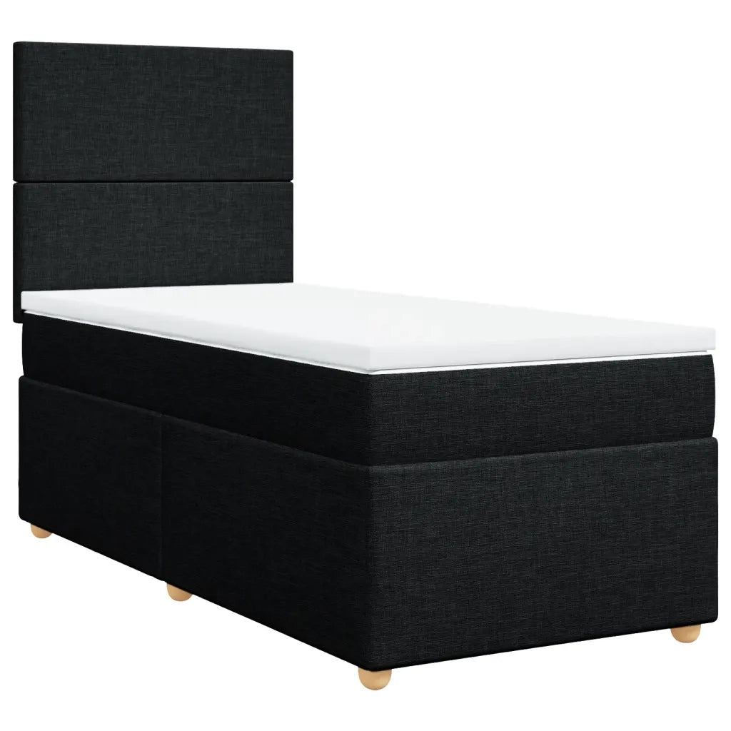 Giroletto a Molle con Materasso Nero 80x200 cm inTessuto 3291102