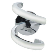 Trade Shop - Applique Led A Parete 9watt Curva Spirale Luce Fredda Naturale Calda E58 Argento -