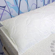 Talamo Italia coppia di cuscini per Salvia, 100% Made in Italy, Guanciali in fiocco di Memory foam forato, Anallergico e Traspirante, 73x44xh14 cm