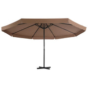 Ombrellone da Giardino con Base Portatile Tortora 276324
