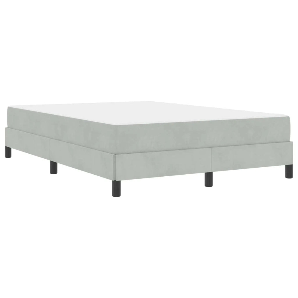 Letto a molle con materasso Grigio chiaro 140 x 190 cm Tessuto